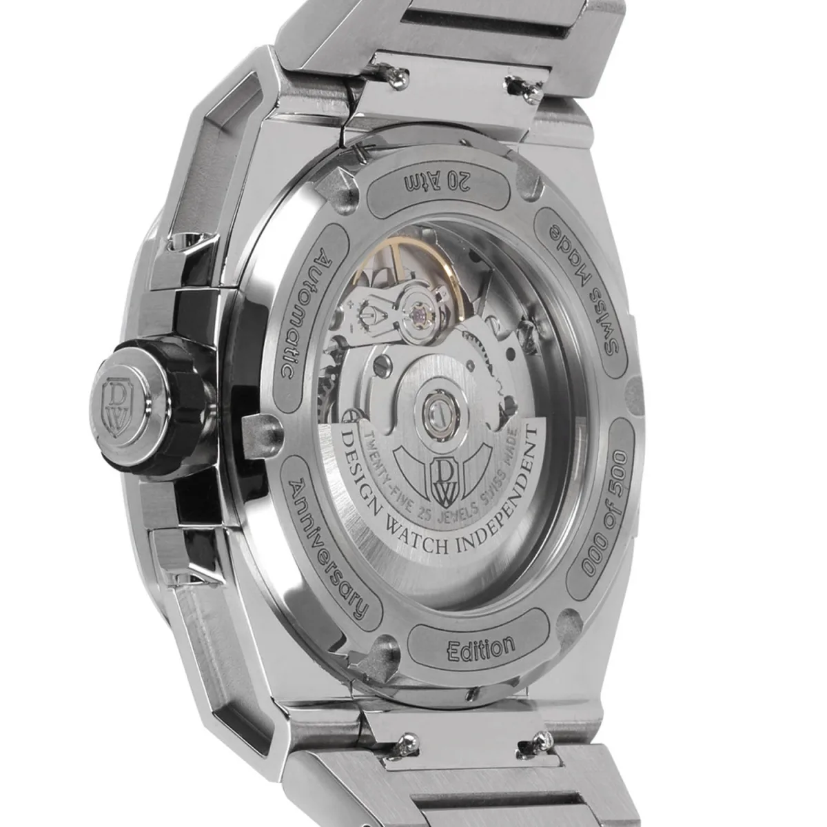 Sellita SW200 movement inside DWISS M3W Wandering Hour watch