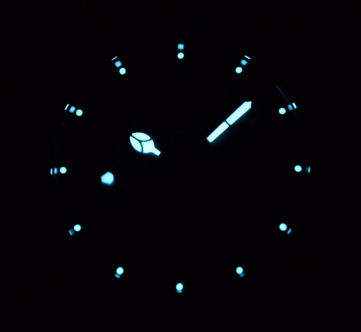 Close-up view of Seiko Alpinist dial