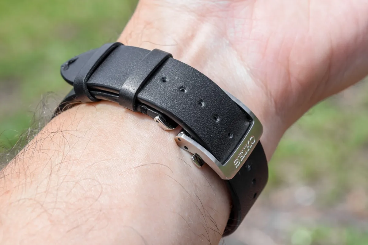 Detailed view of Seiko Alpinist strap
