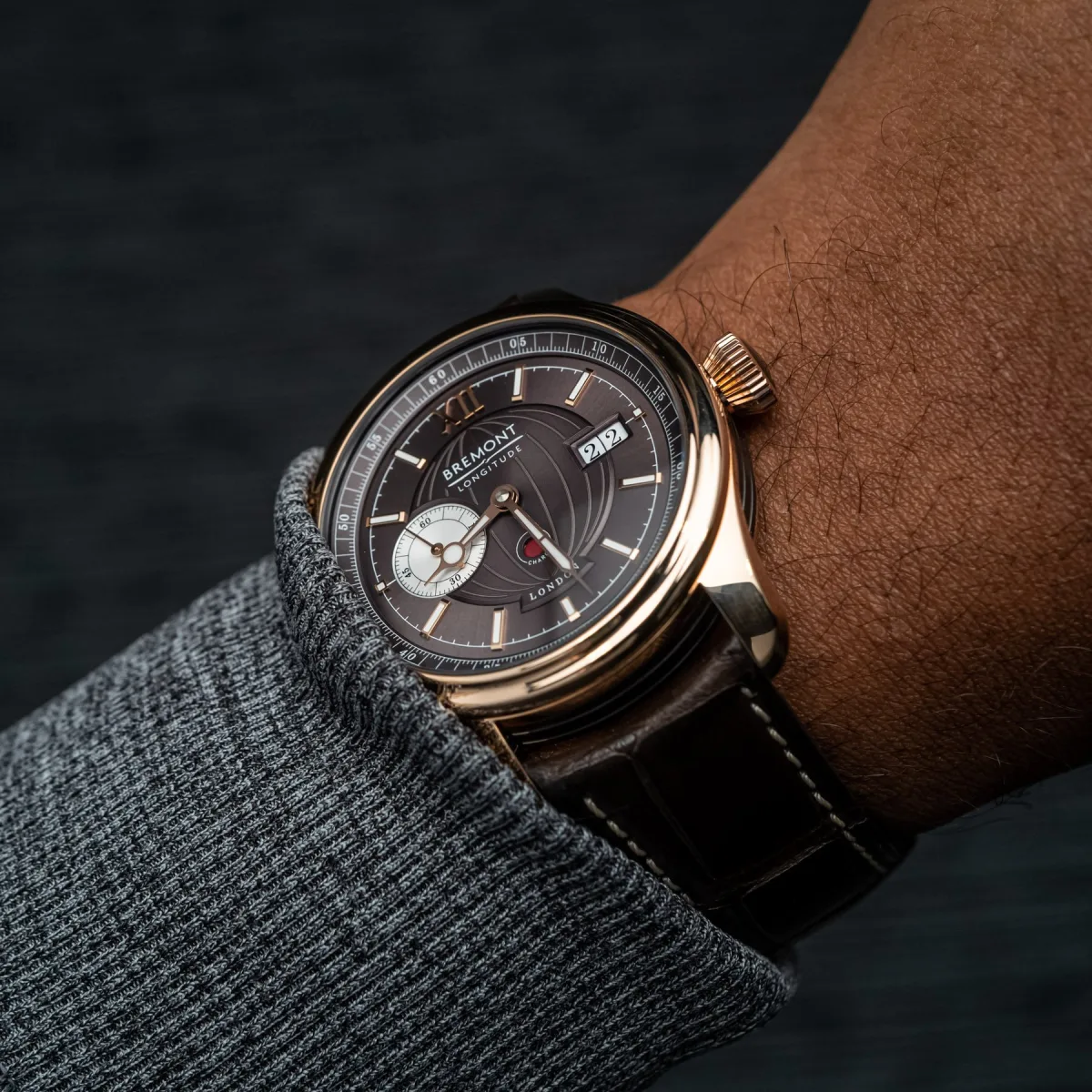 Bremont Longitude watch in rose gold