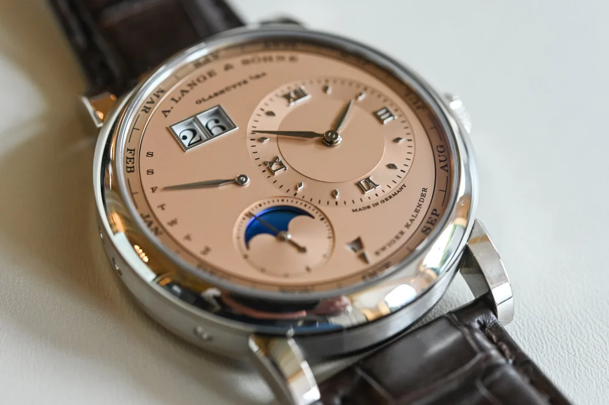 Dial layout of the A. Lange & Söhne Lange 1 Perpetual Calendar