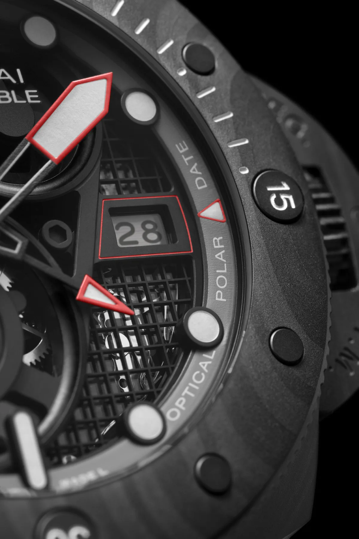 Panerai Submersible S BRABUS Black Ops Edition dial detail