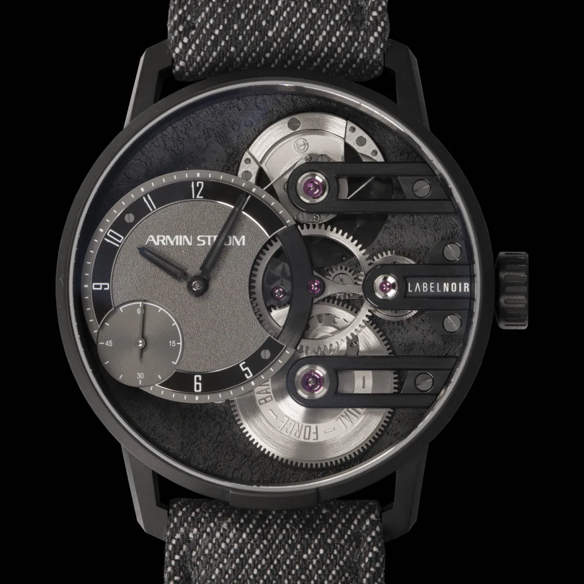 Exhibition case back of the Armin Strom watch