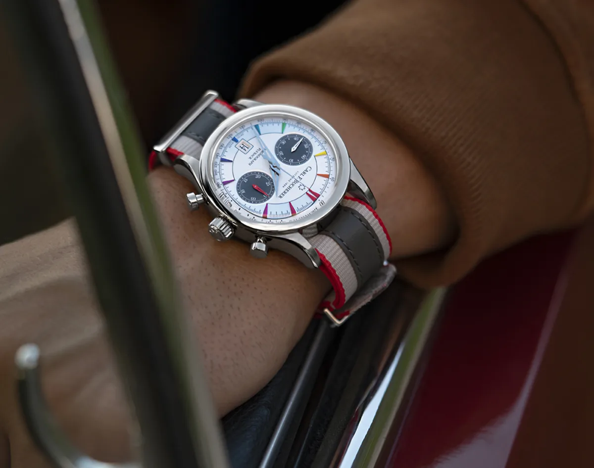 Close-up of Carl F. Bucherer Manero Flyback Signature watch