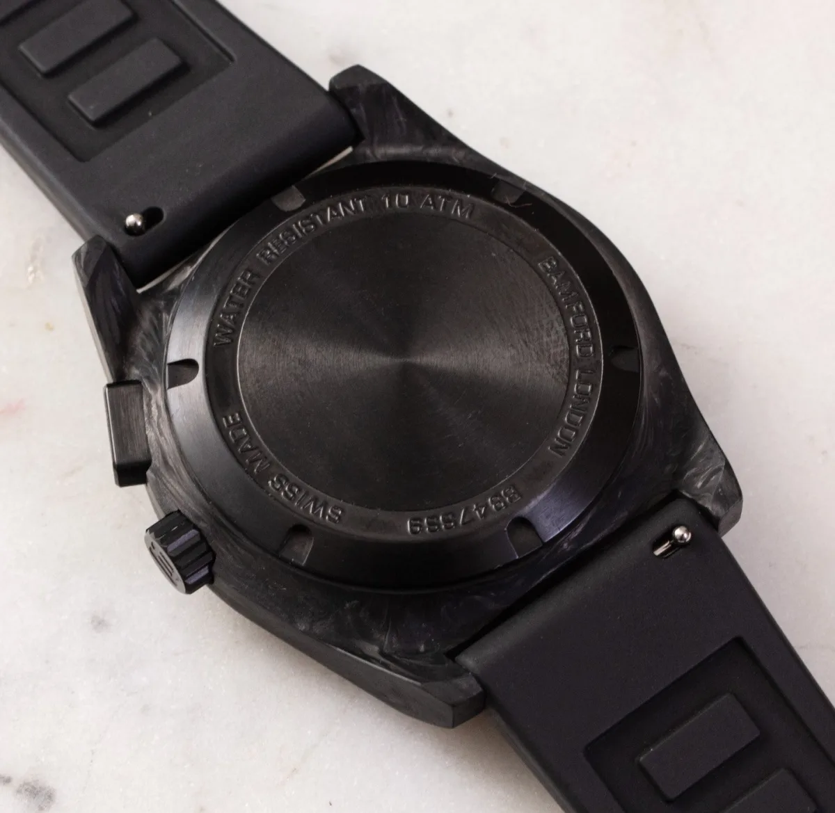 Strap detail of Bamford B347 watch