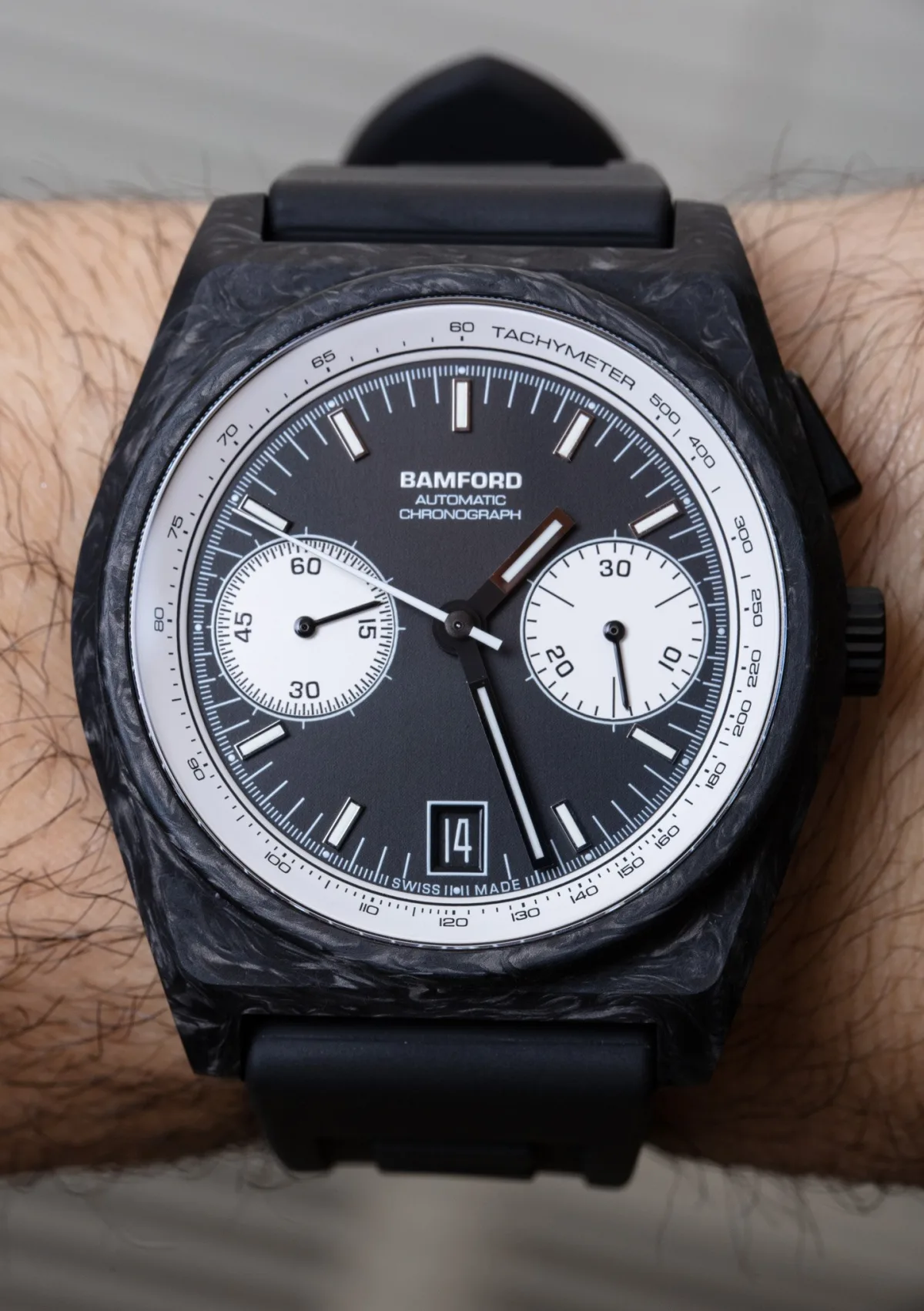 Bamford B347 on wrist showing size and style