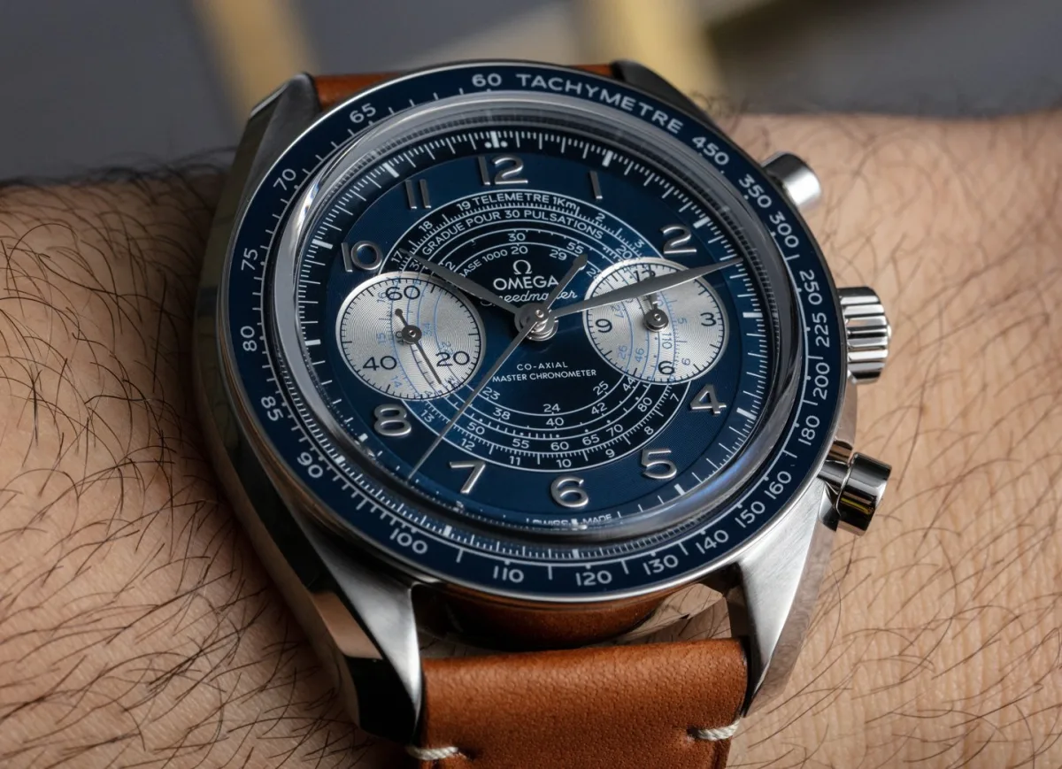 Blue dial version of Omega Speedmaster Chronoscope