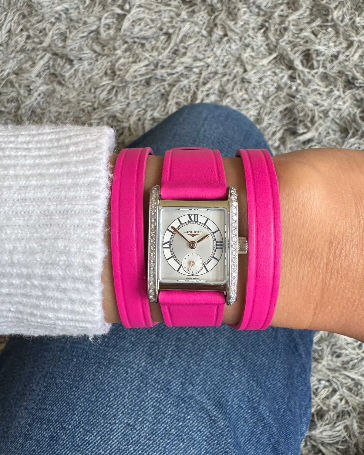 Longines Mini DolceVita watch rectangular steel case