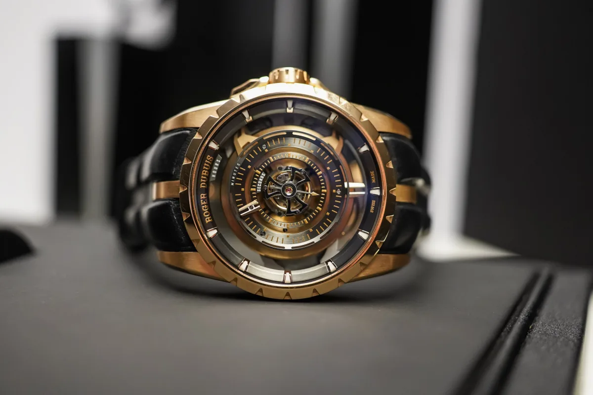 Roger Dubuis Orbis in Machina watch face close-up