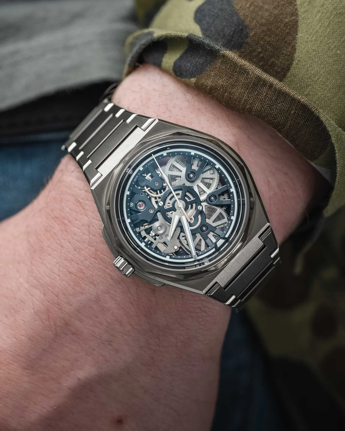 Christopher Ward The Twelve X Titanium Skeleton watch front view