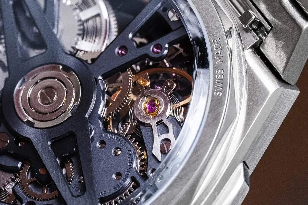 Christopher Ward SH21 movement inside The Twelve X