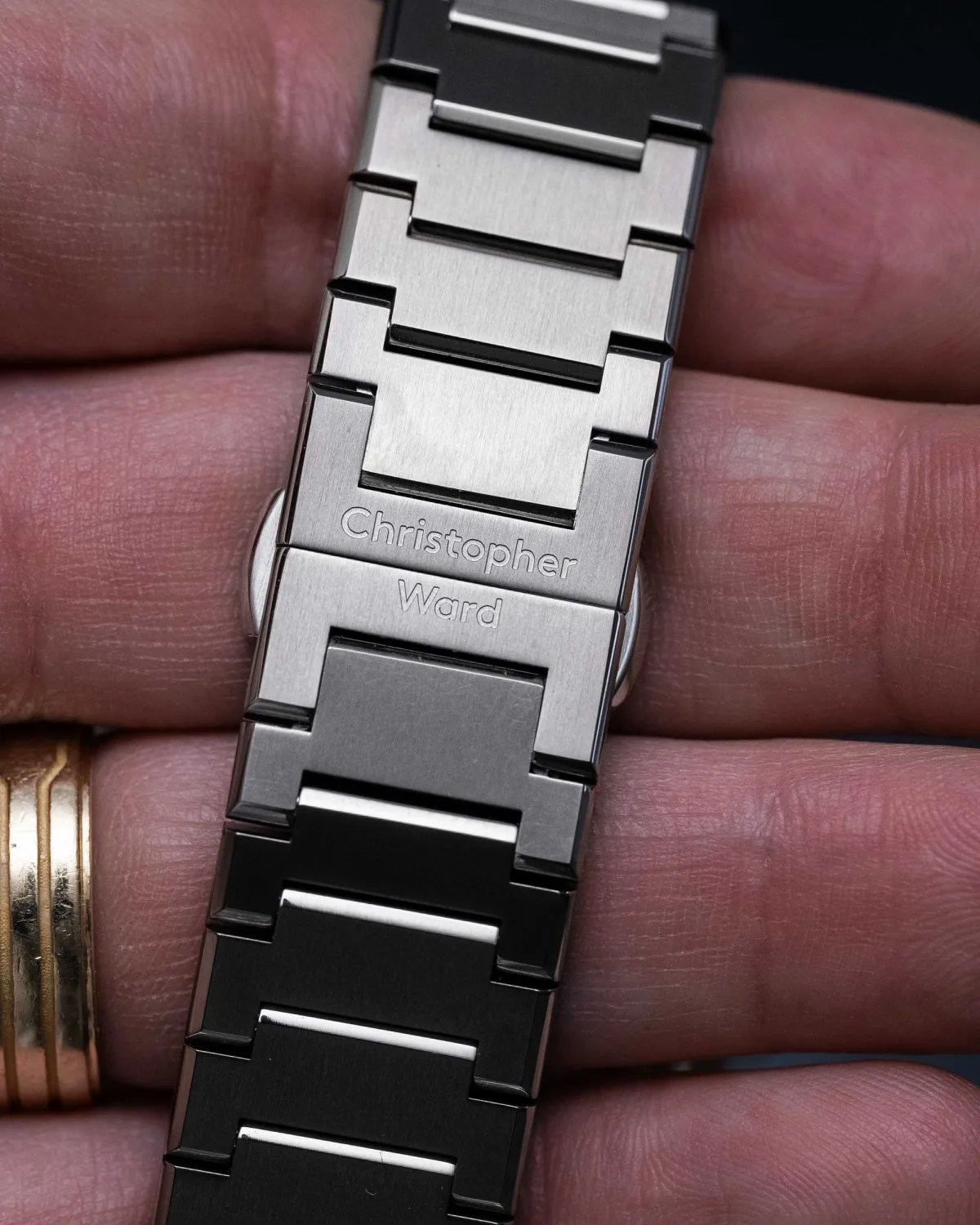 Side view of Christopher Ward The Twelve X watch case