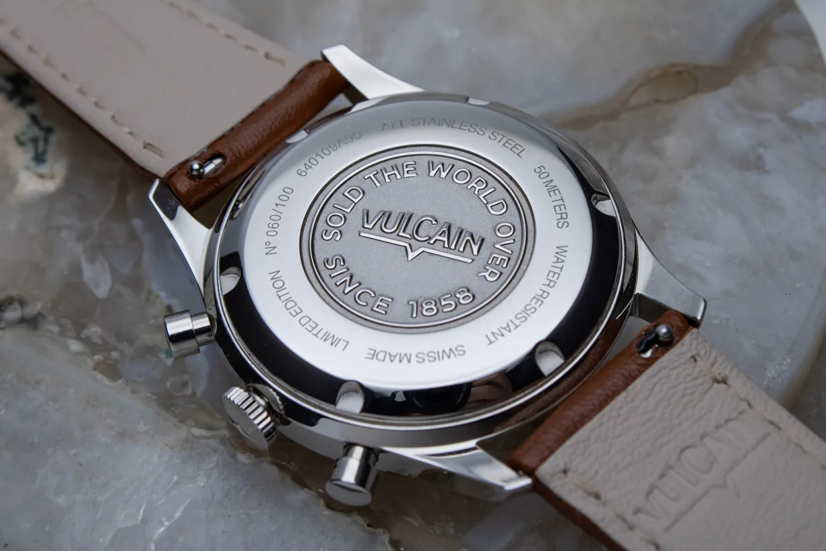 Vulcain Chronograph Green movement view