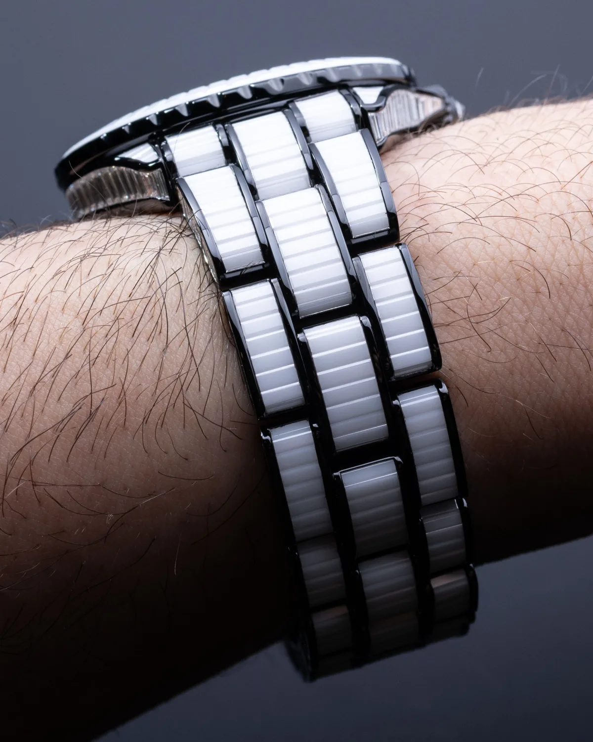 Chanel J12 White Star Couture on wrist