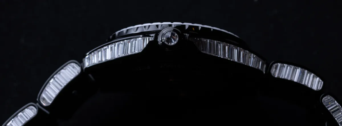 Chanel J12 White Star Couture watch back view