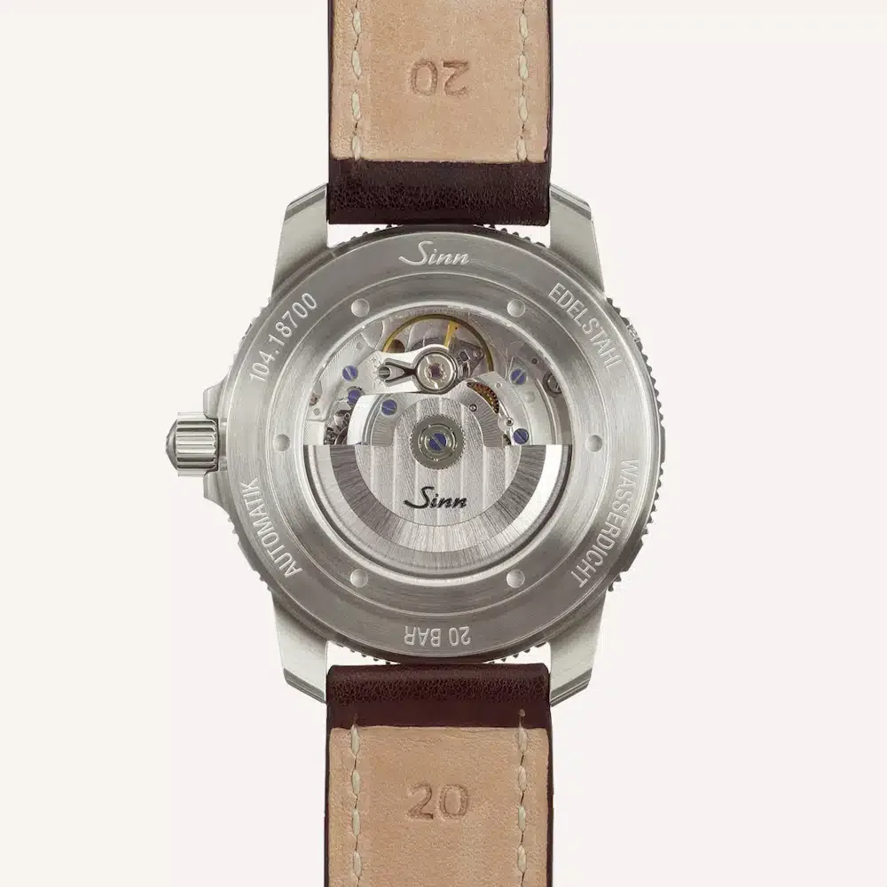 Sinn watch with gas-filled case