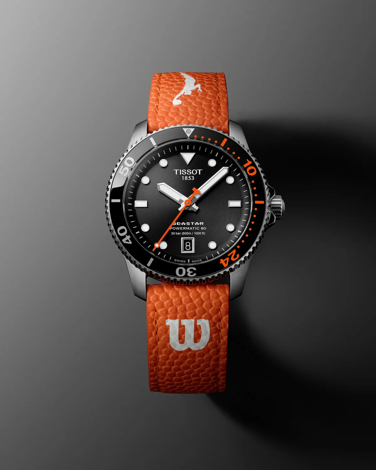 Tissot Seastar Wilson NBA Powermatic 80 dial