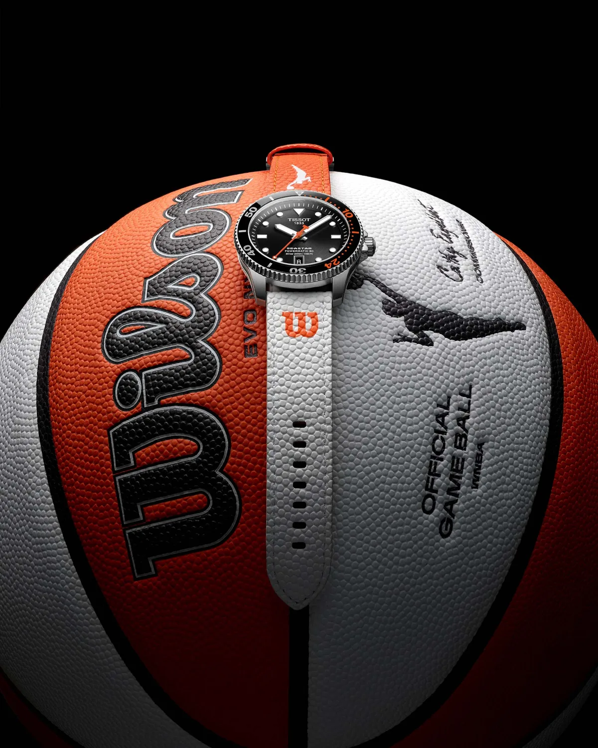 Tissot Seastar Wilson NBA Powermatic 80 case back