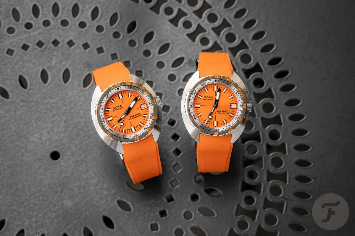 Doxa Sub 200T on wrist comparison