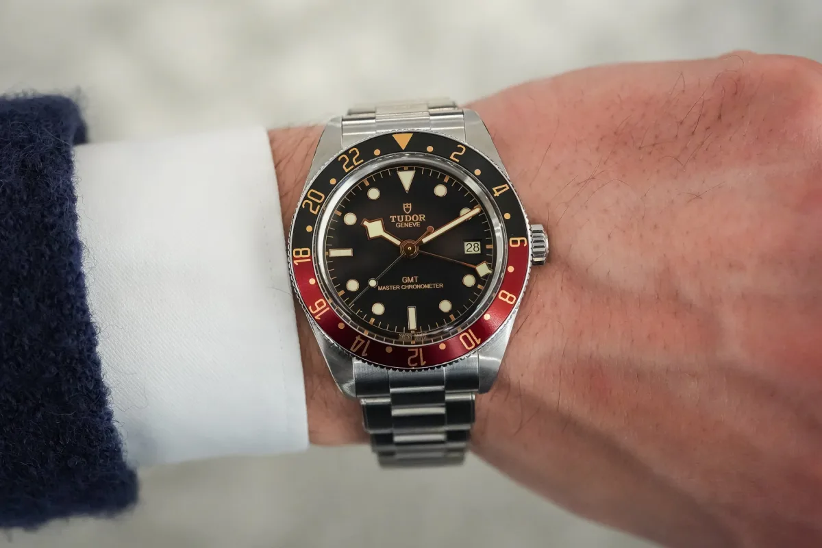 Tudor Black Bay 58 GMT watch with steel case and bezel