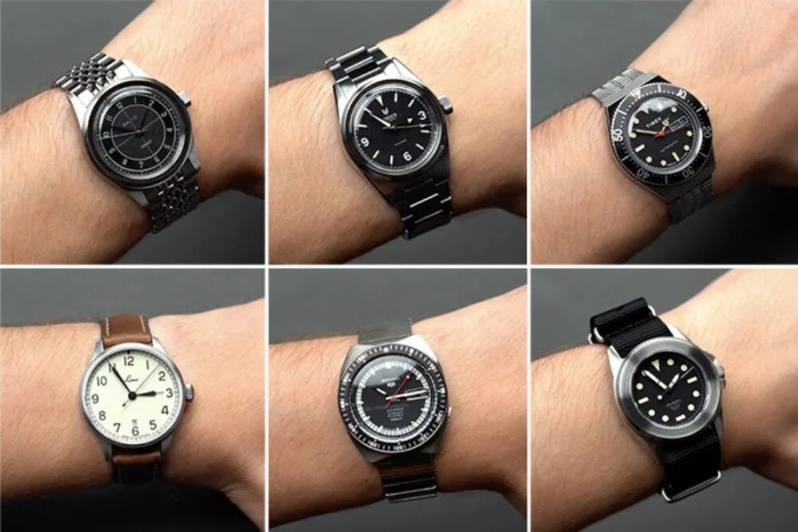 A collection of automatic watches under 0 being tested.