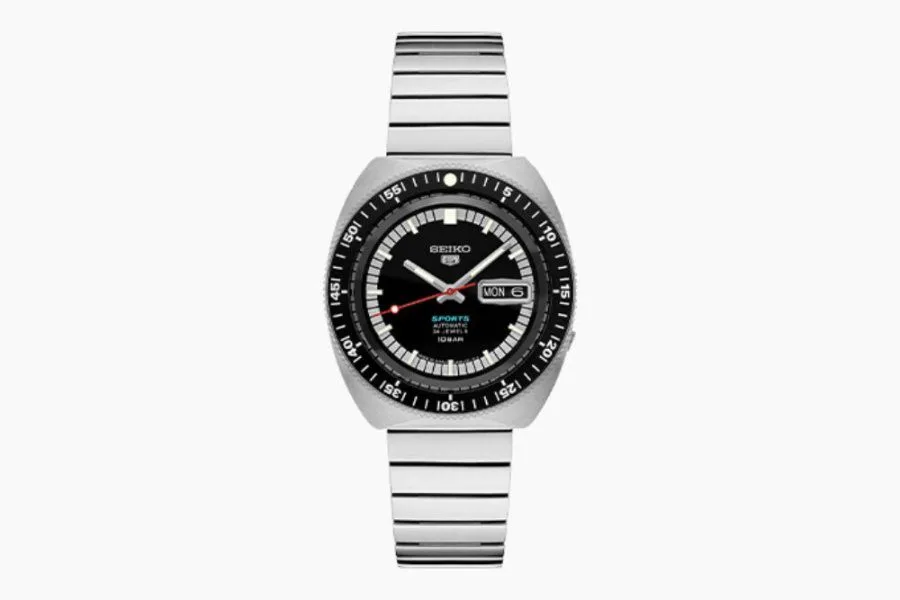 Seiko 5 Sports 55th Anniversary Edition with a vintage look.