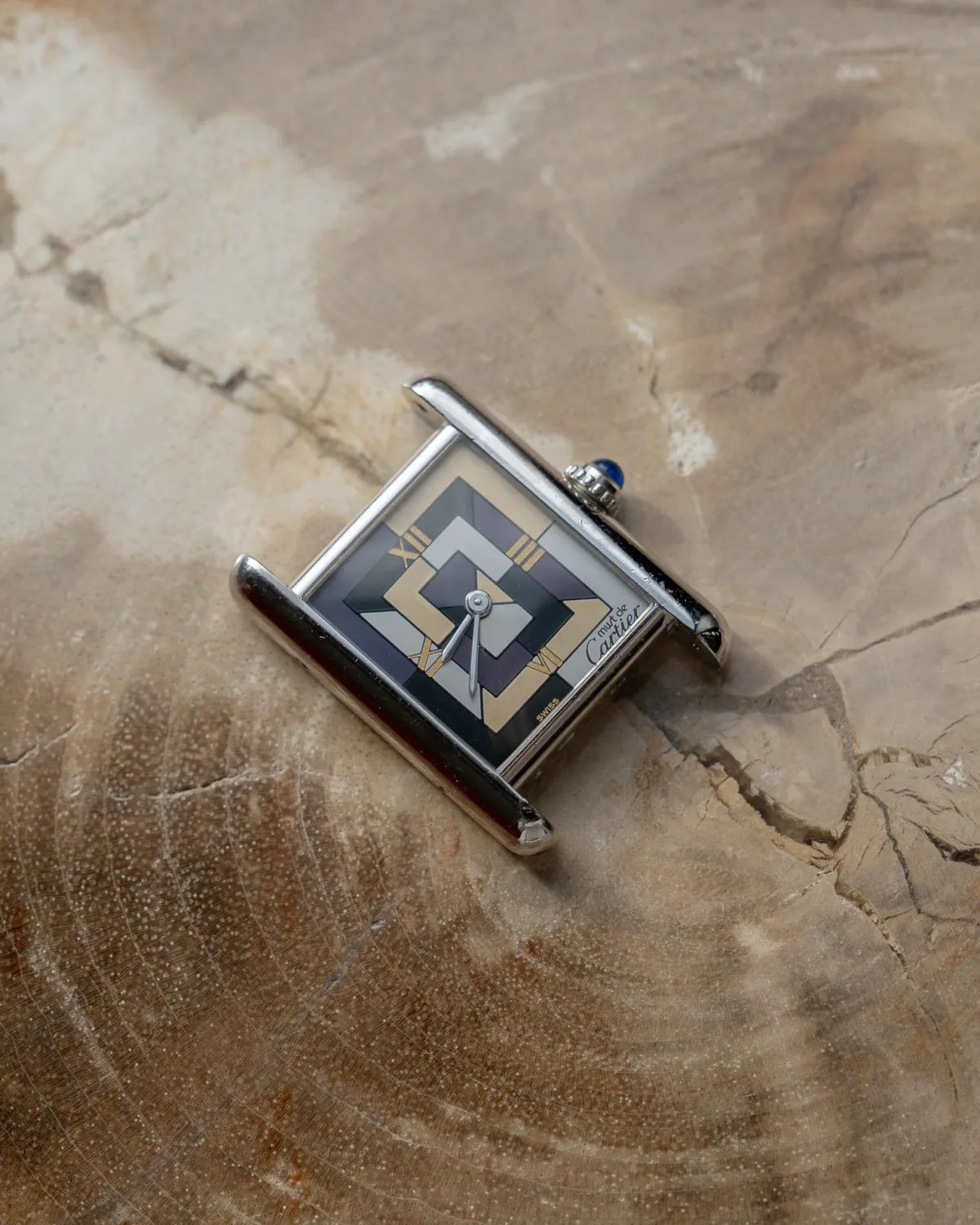 Cartier Tank Art Deco 1616 showing the asymmetric dial
