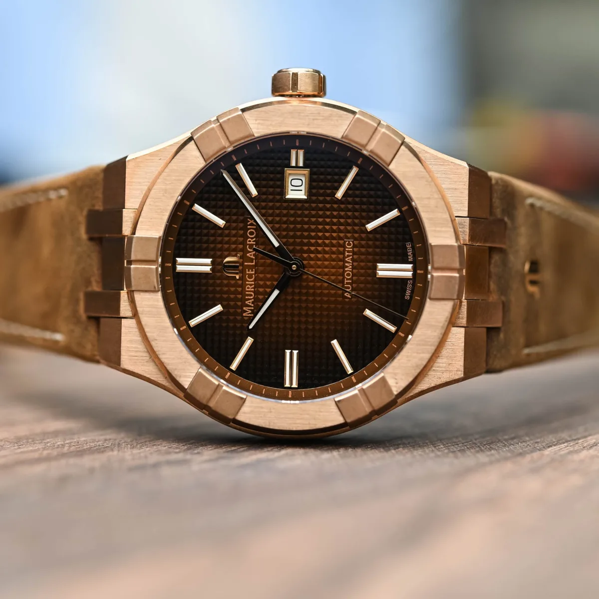 Maurice Lacroix Aikon Automatic Bronze watch face