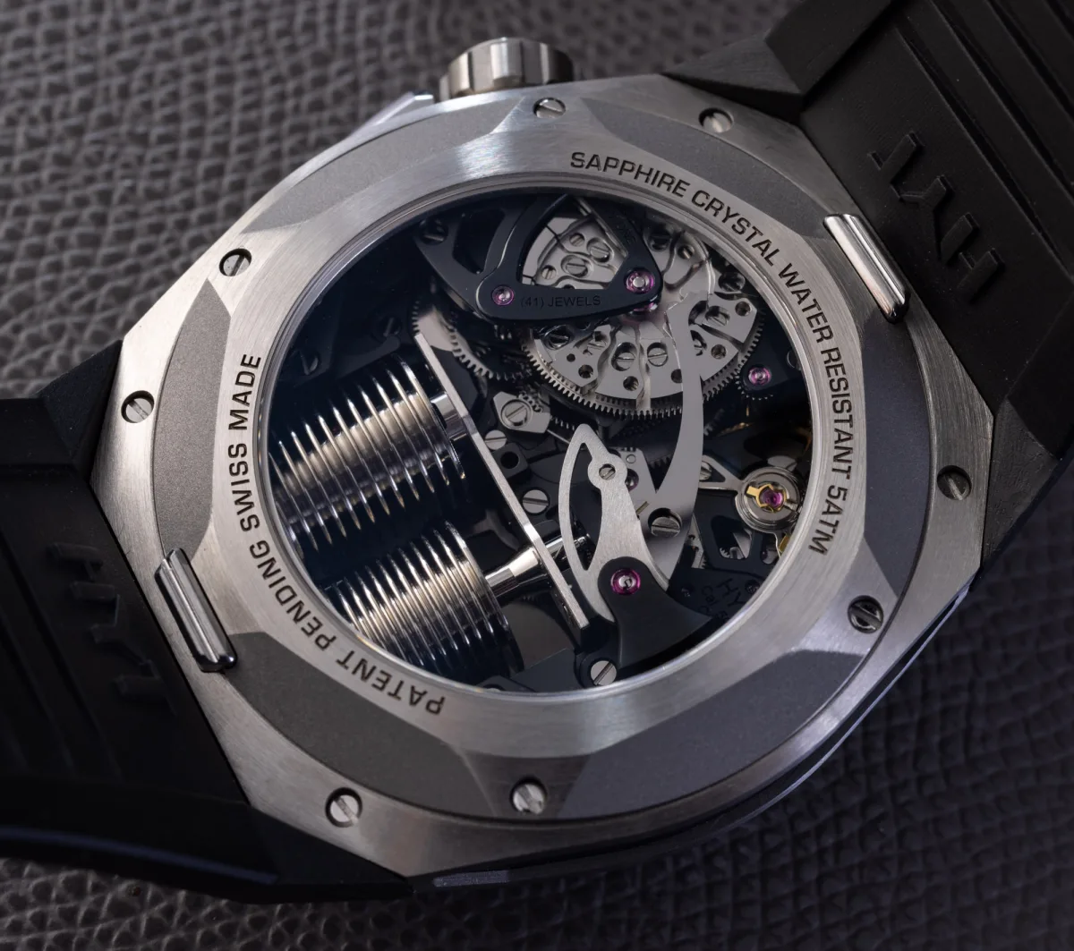 HYT T1 watch collection front view with closed dials