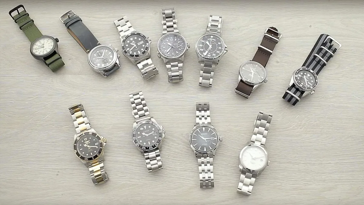 Colorful personal watch collection