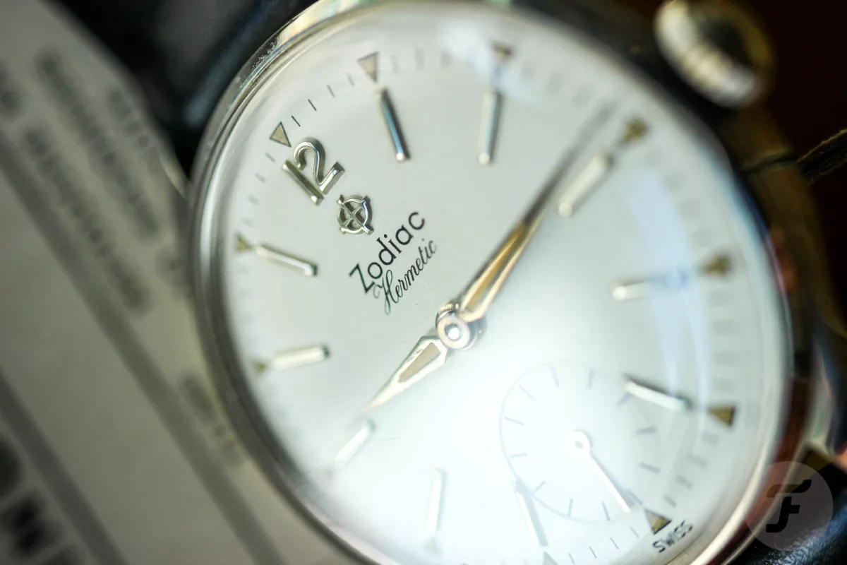 Zodiac Hermetic Small Seconds watch with distinct design