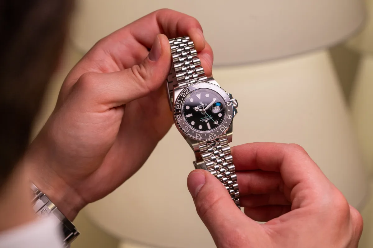 Rolex GMT-Master II dial and Jubilee bracelet