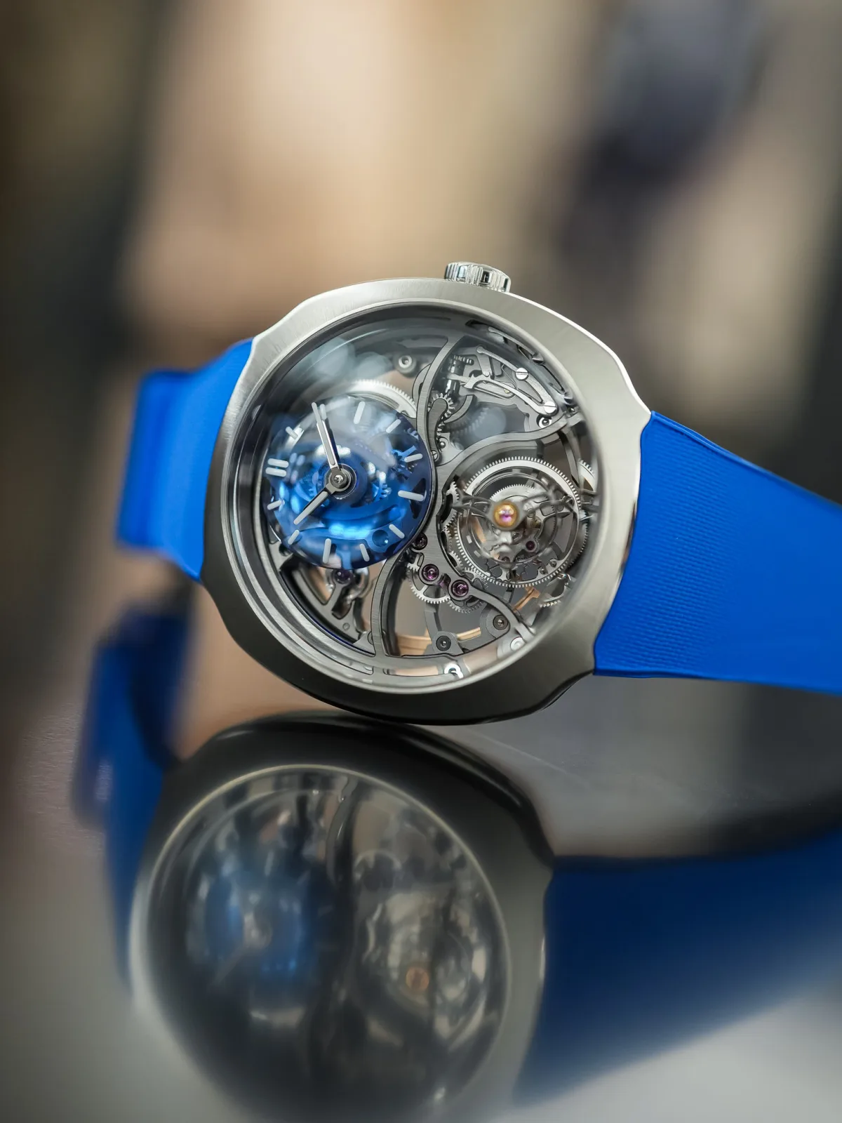 H. Moser & Cie. Streamliner Cylindrical Tourbillon Skeleton Alpine overview