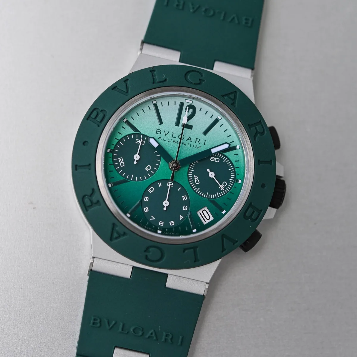 Details of Bulgari Aluminium Chronograph Smeraldo