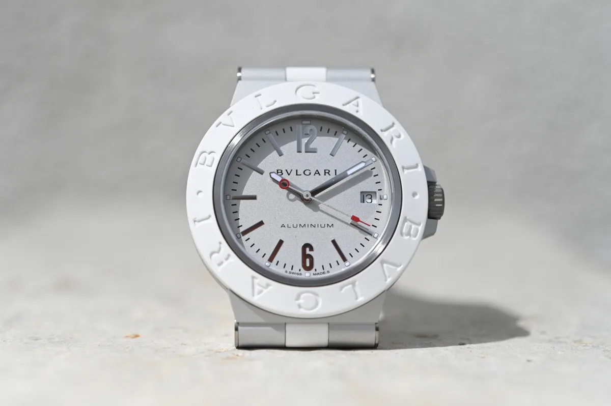 Bulgari Aluminium White Automatic with white rubber bezel
