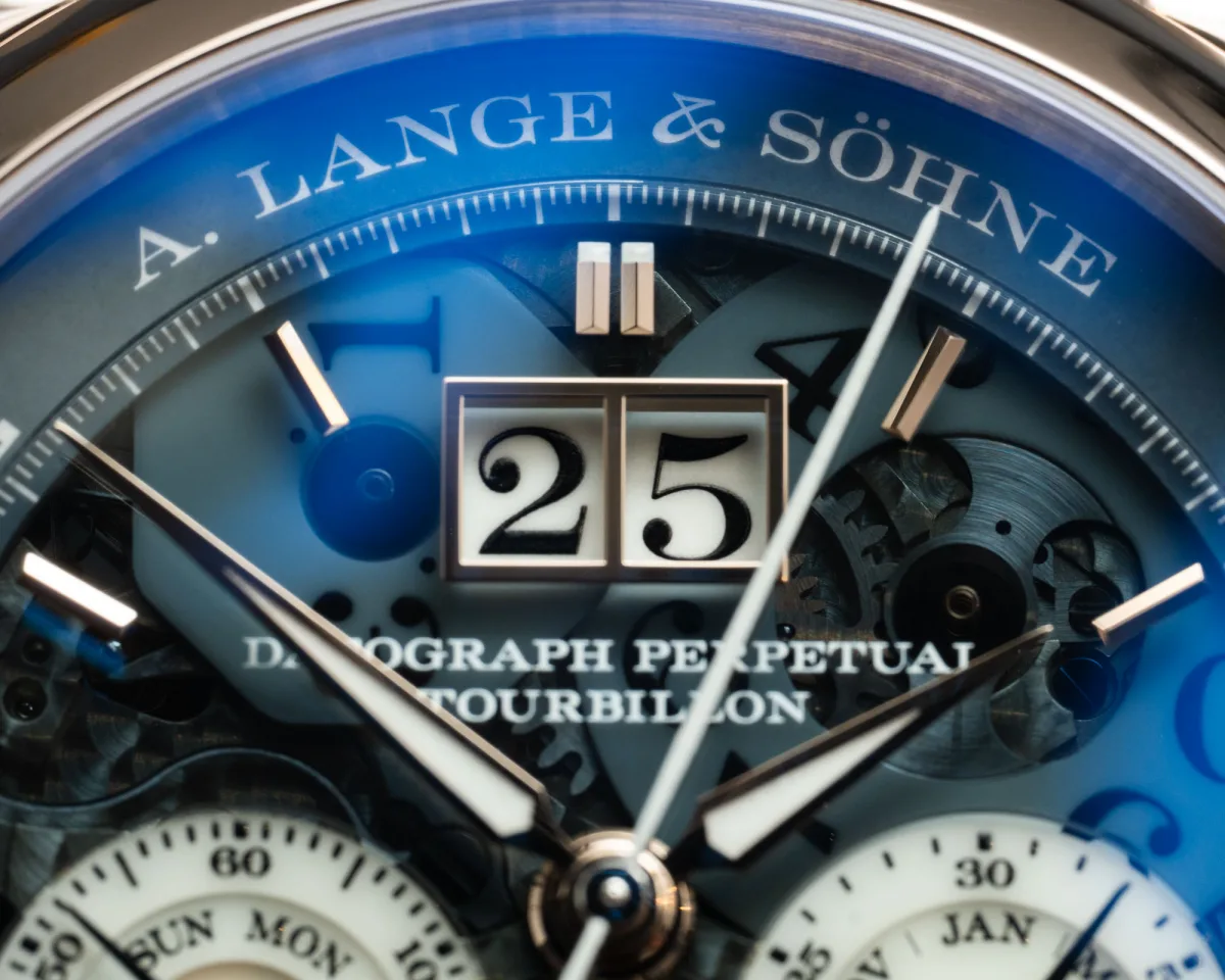 A. Lange & Söhne Datograph Perpetual Tourbillon Honeygold 'Lumen' side profile