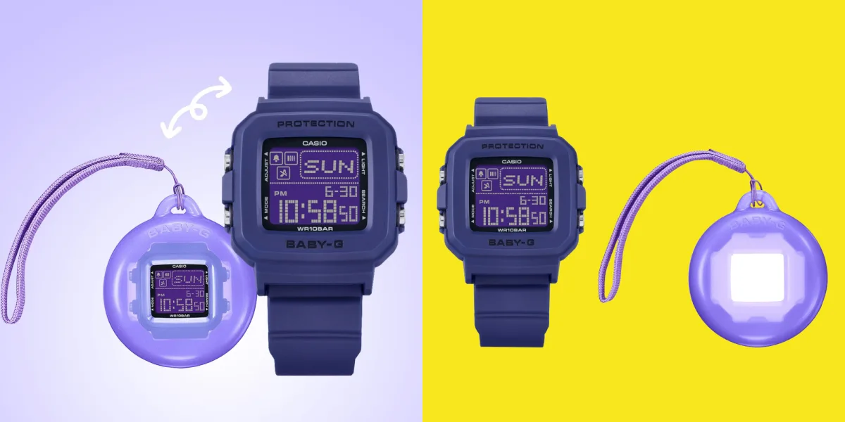 Back view of Casio Baby-G+ Plus BGD10K with interchangeable case