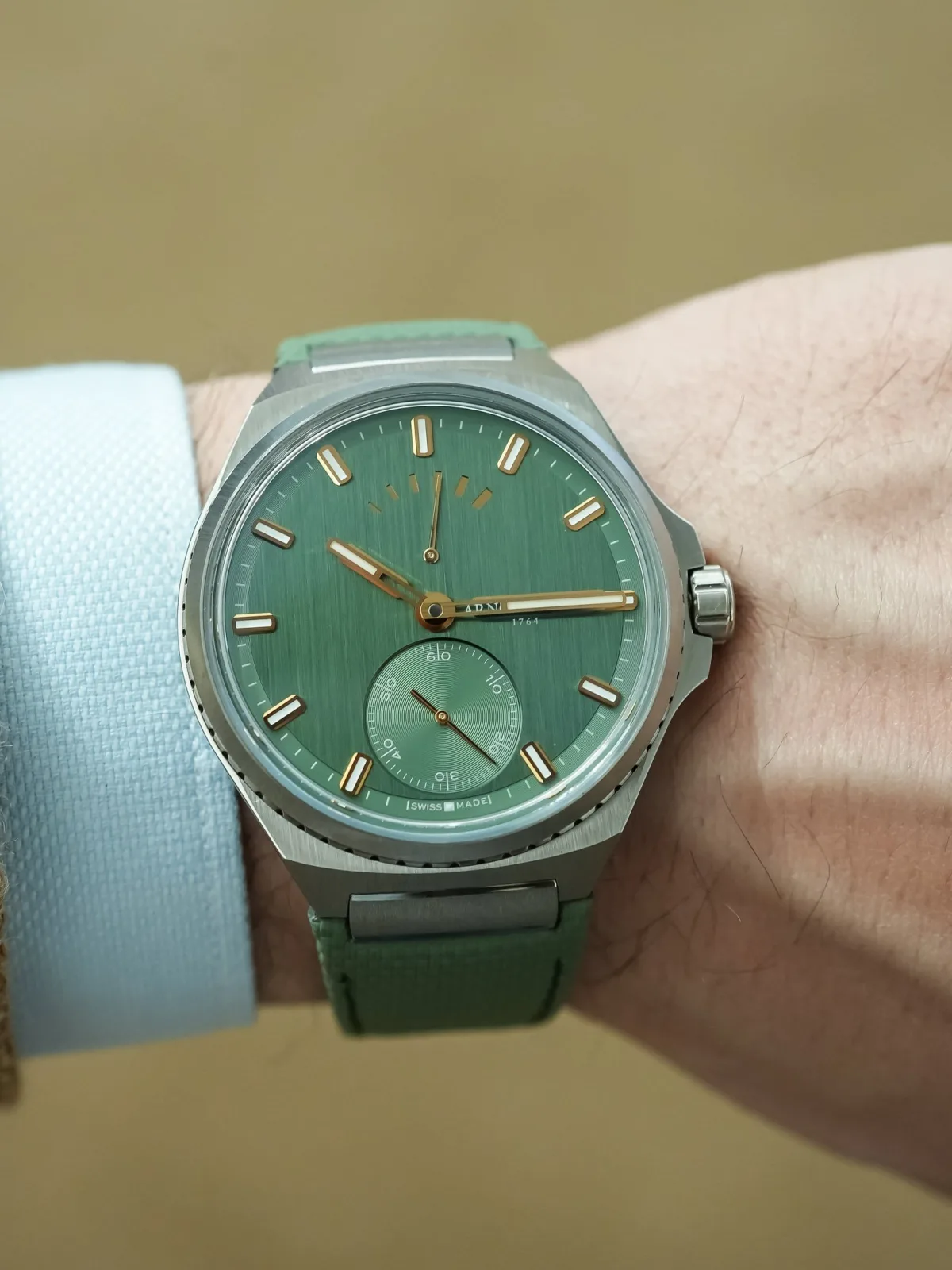 Different dial colors of Arnold & Son Longitude Titanium watch