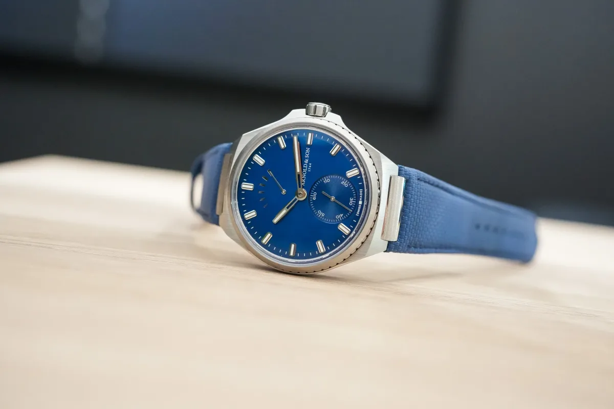 Side view of Arnold & Son Longitude Titanium watch