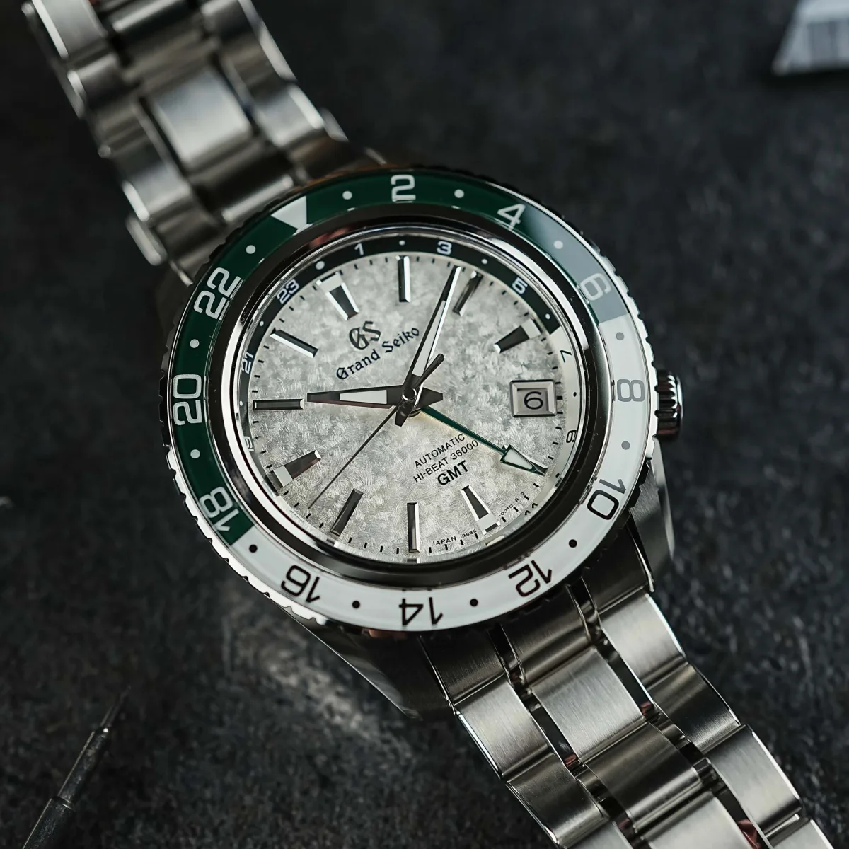 Grand Seiko SBGJ277 close-up of textured dial