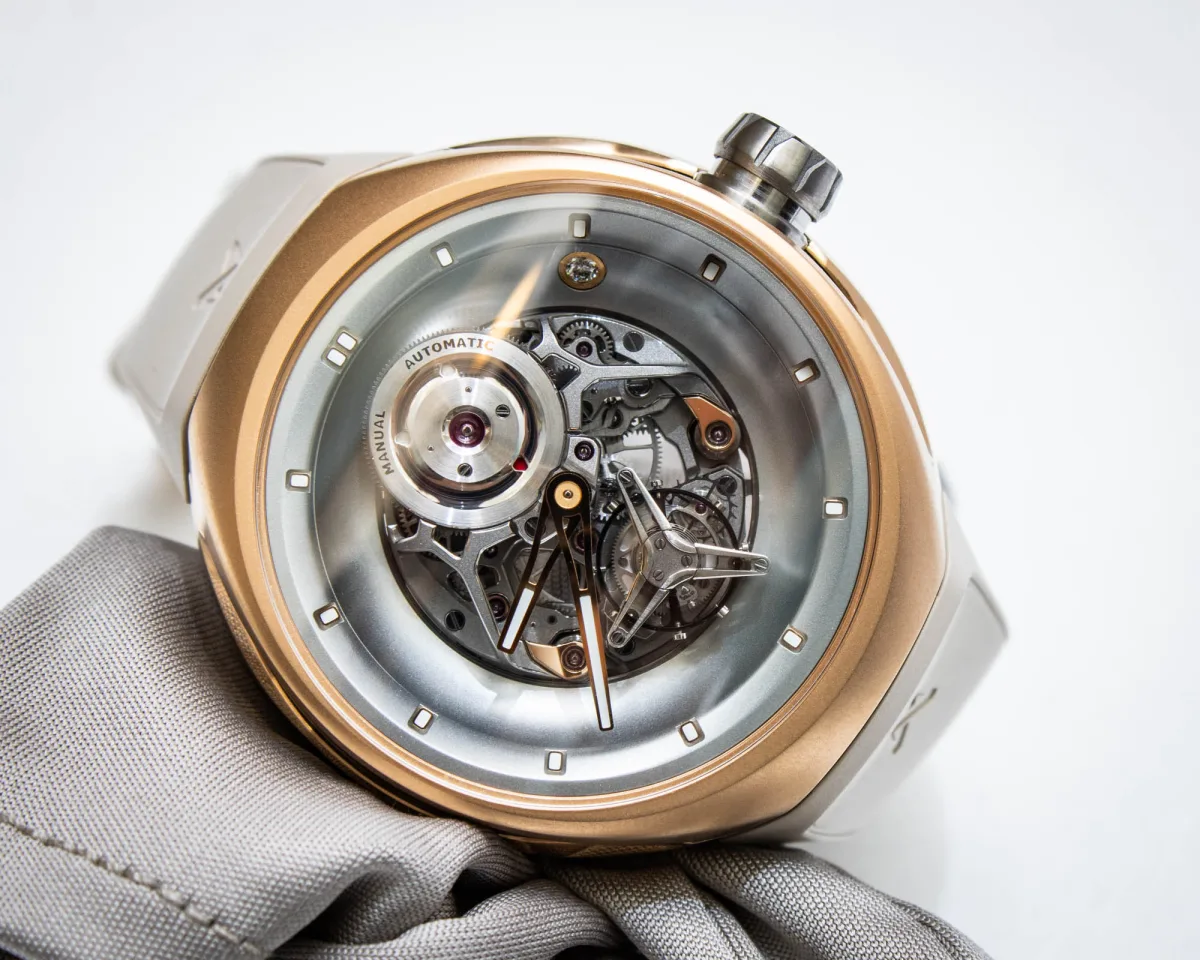 Vanguart Orb watch on wrist showing compact design