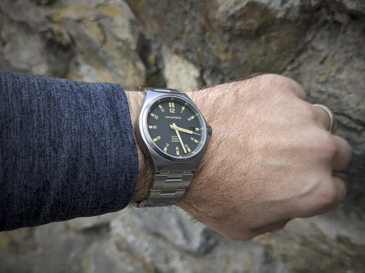 Archimede Outdoor Protect 39 Black Forest watch front view