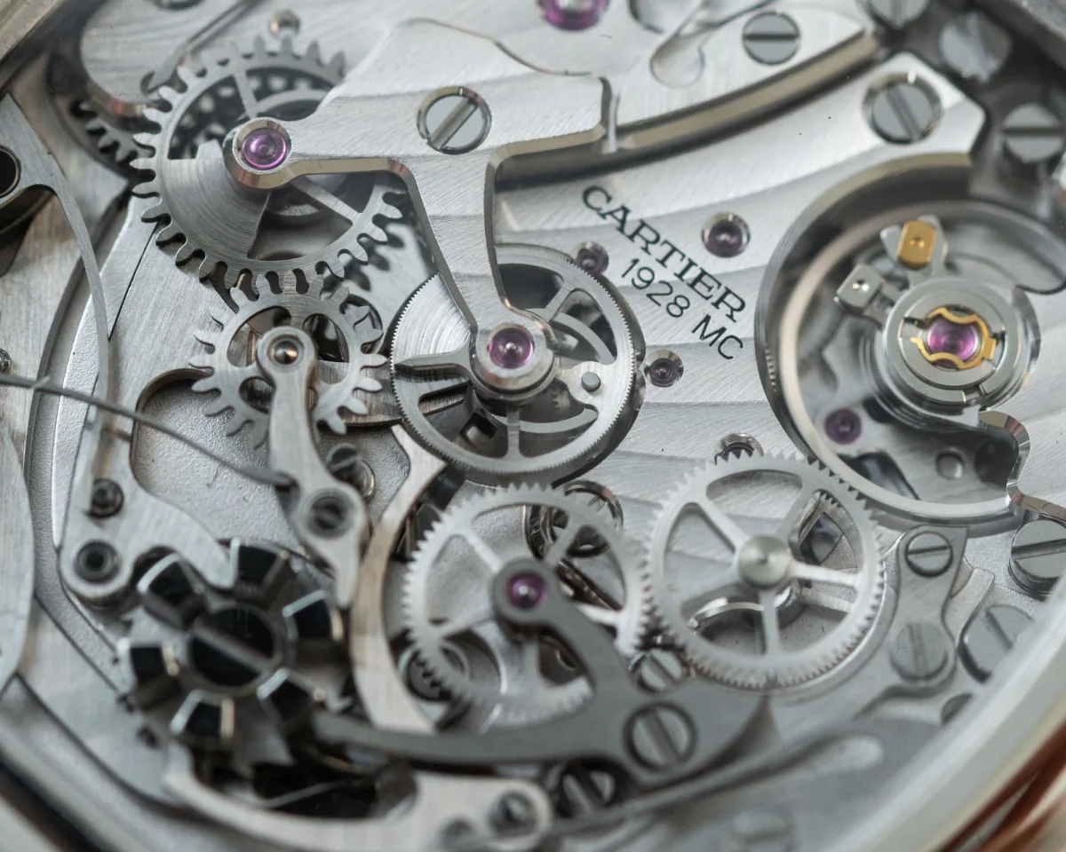 Sapphire crystal case back of the chronograph