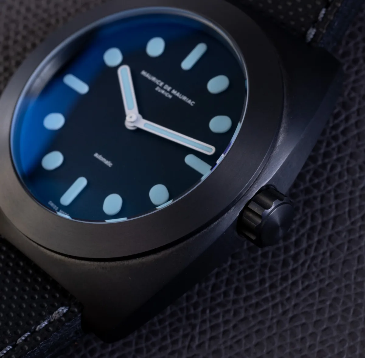 Close-up of the Maurice de Mauriac Pillow Watch dial