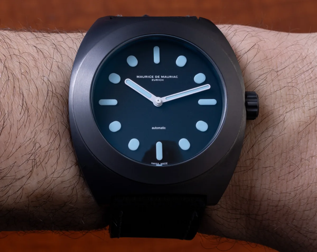 Maurice de Mauriac Pillow Watch with DLC-coated titanium
