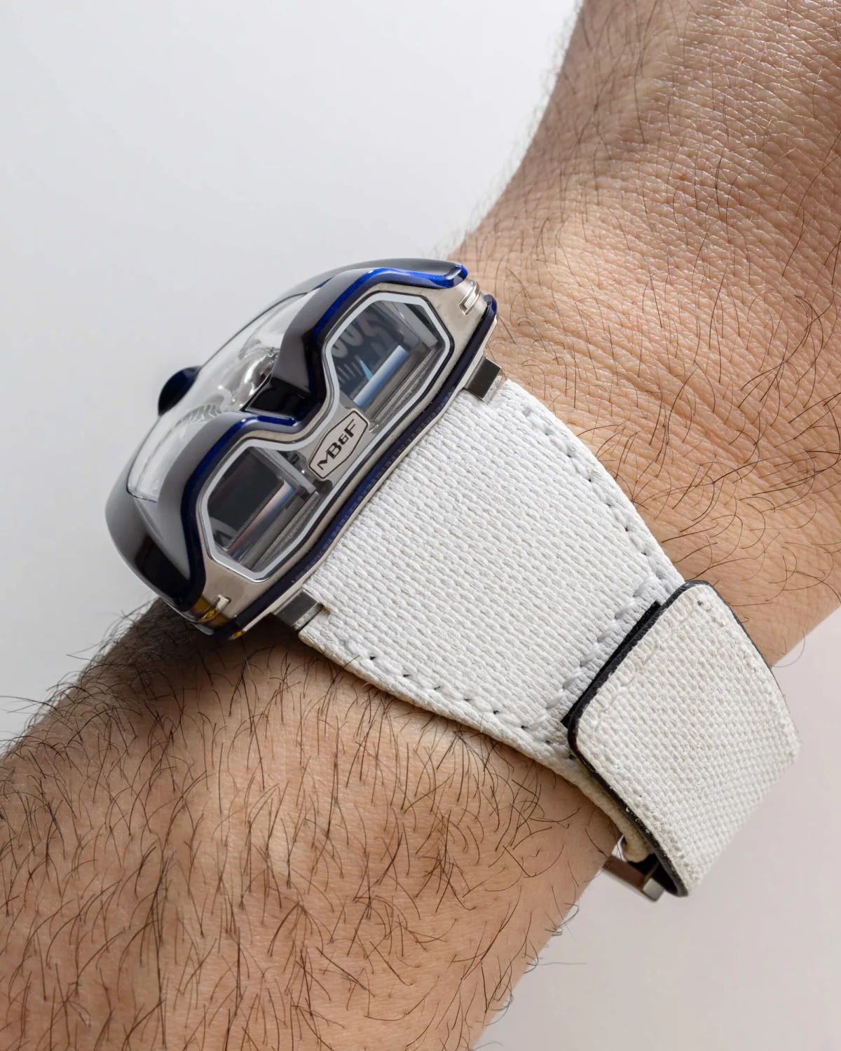 Close-up of MB&F HM8 Mark 2 Blue detailing