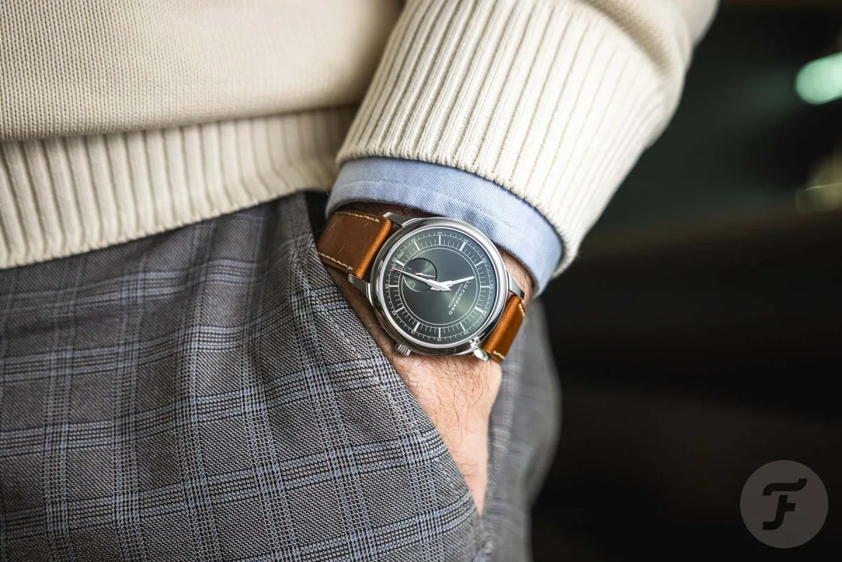 Chopard L.U.C XPS Forest Green on the wrist