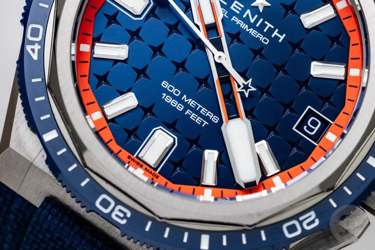 Star-patterned dial of Zenith Defy Extreme Diver