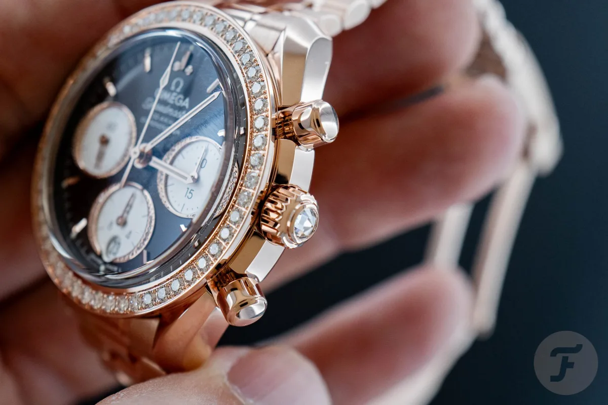 New Omega Speedmaster 38 diamond bezel