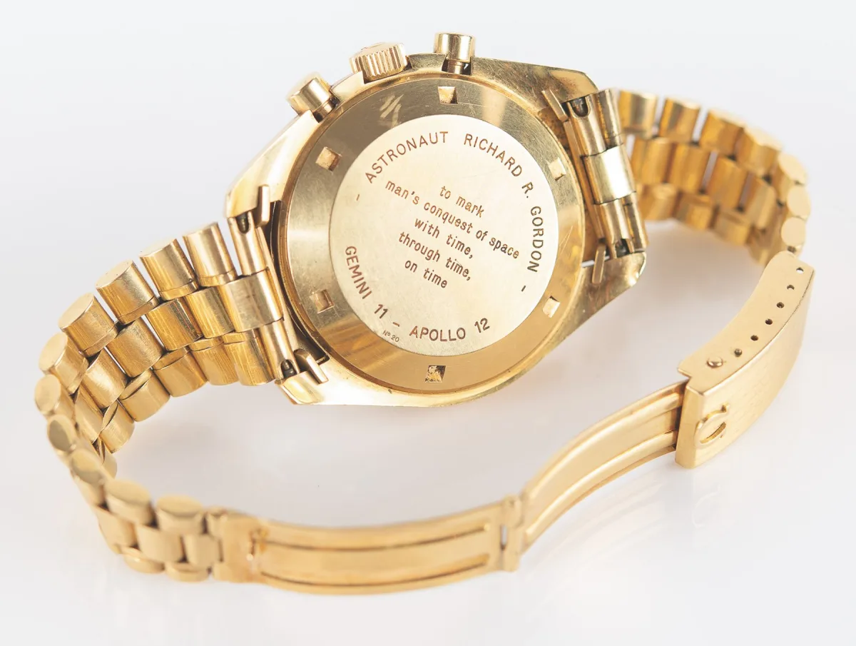 Richard Gordon wearing a steel Omega Speedmaster